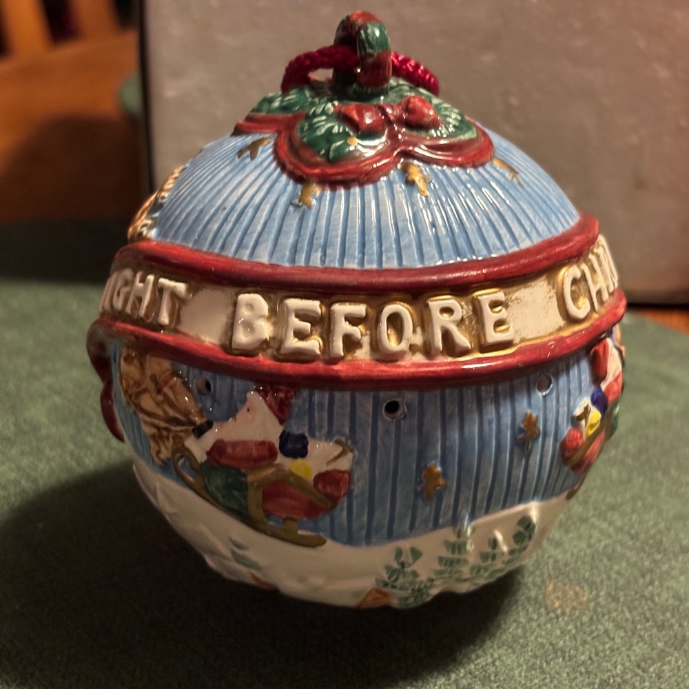 Blue and White Christmas Ornament